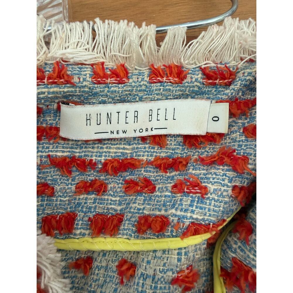 Hunter Bell Coco Tweed Fringe Jacket - Women's Size 0 - Picture 7 of 8